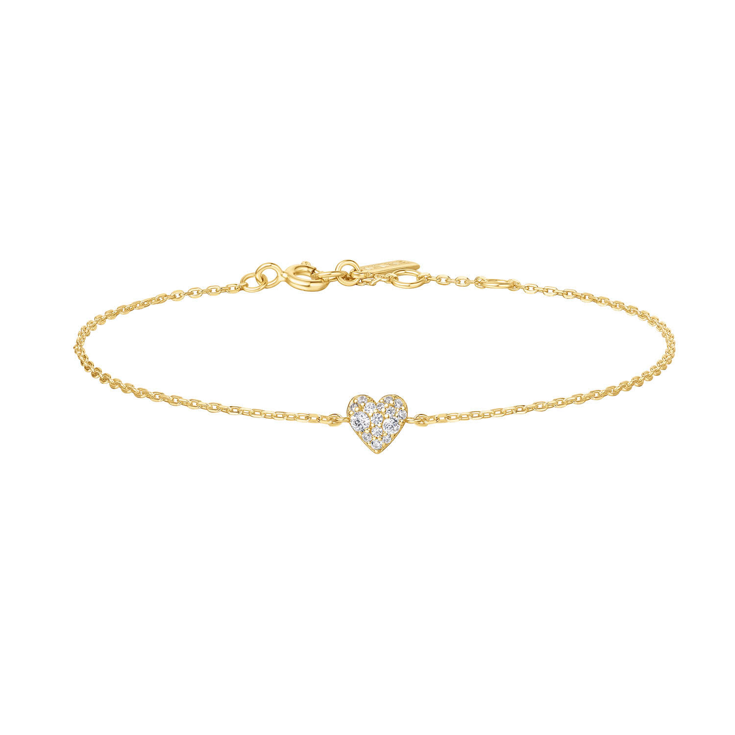  Sunny Sparkler - Link bracelets - Silver / 14kt GP - Zirconia - 18,5cm